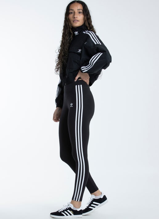 adidas leggings 3 stripes red