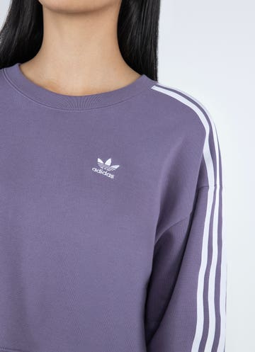 Adidas 3s Sweatshirt - Womens in Purple