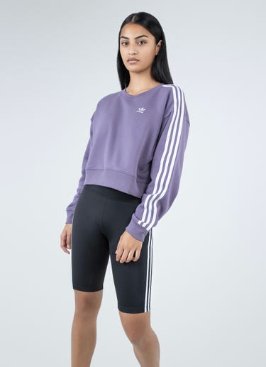 Adidas 3s Sweatshirt - Womens in Purple