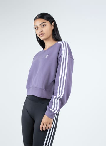 Adidas 3s Sweatshirt - Womens in Purple