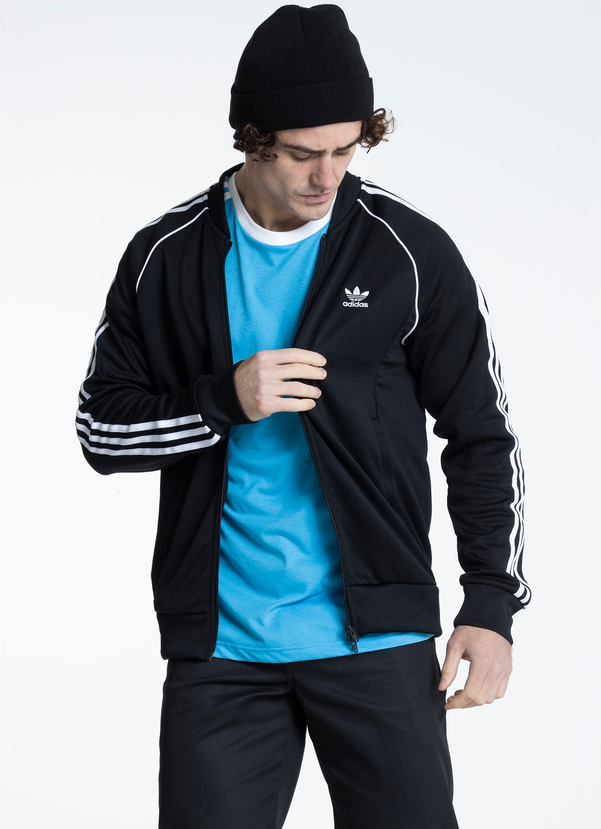 Adidas Originals Adicolor Classics Primeblue Sst Track in Black | Red Rat