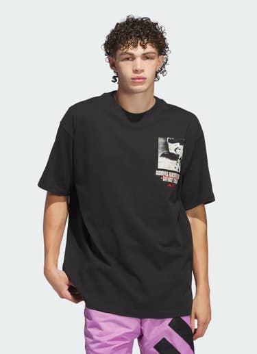 Adidas Basketball Graphics Tee in Black