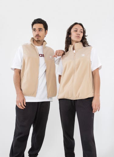 Adidas Original Fleece Vest in Beige