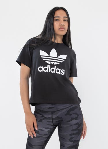 Adidas Original Trefoil Boxy Tee - Womens in Black