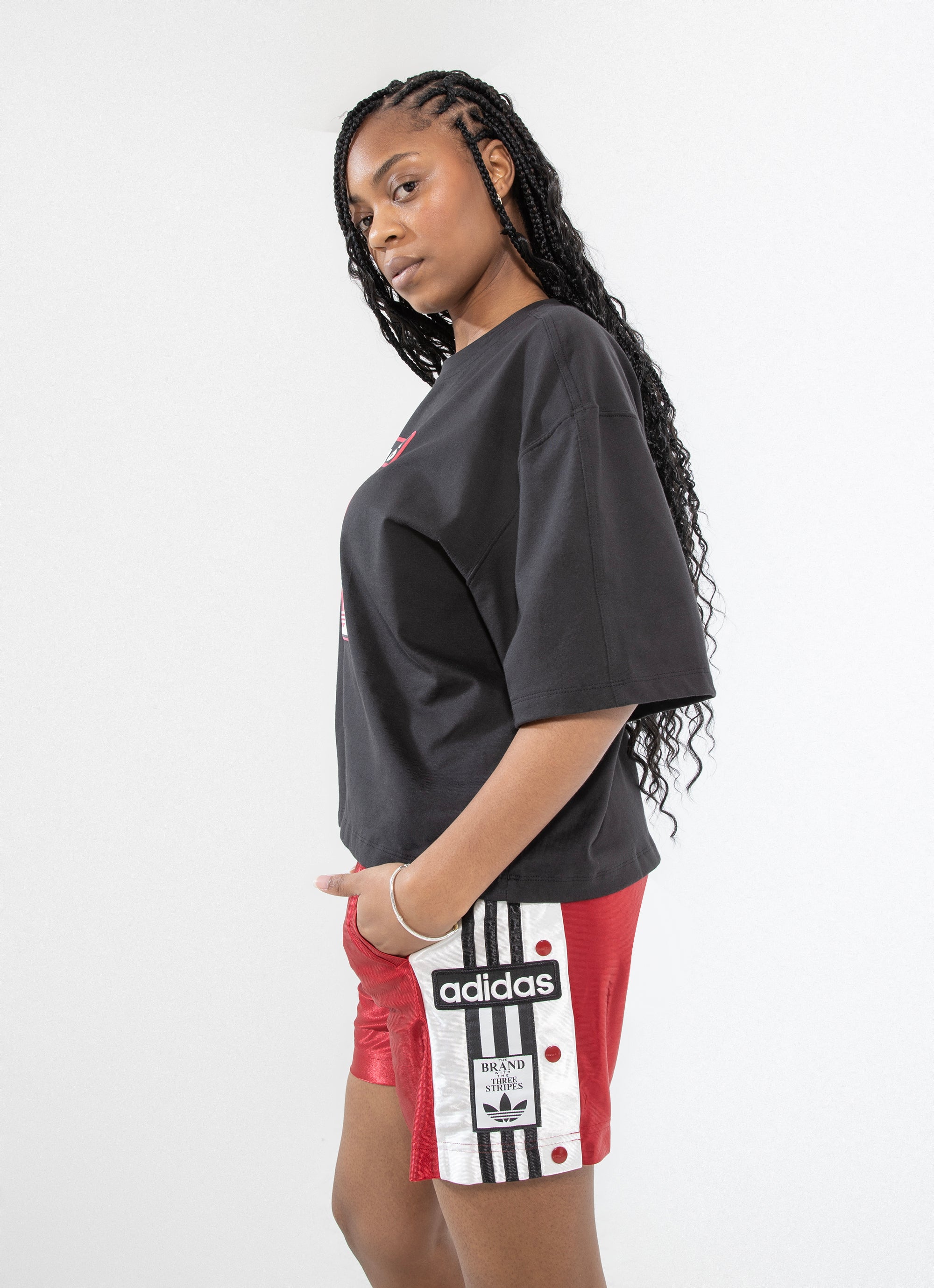アディダス Adidas Originals 【 Adibreak Tee Ld99 Women 】 レディース Adidas Originals Adibreak Tee - Womens in Black | Red Rat