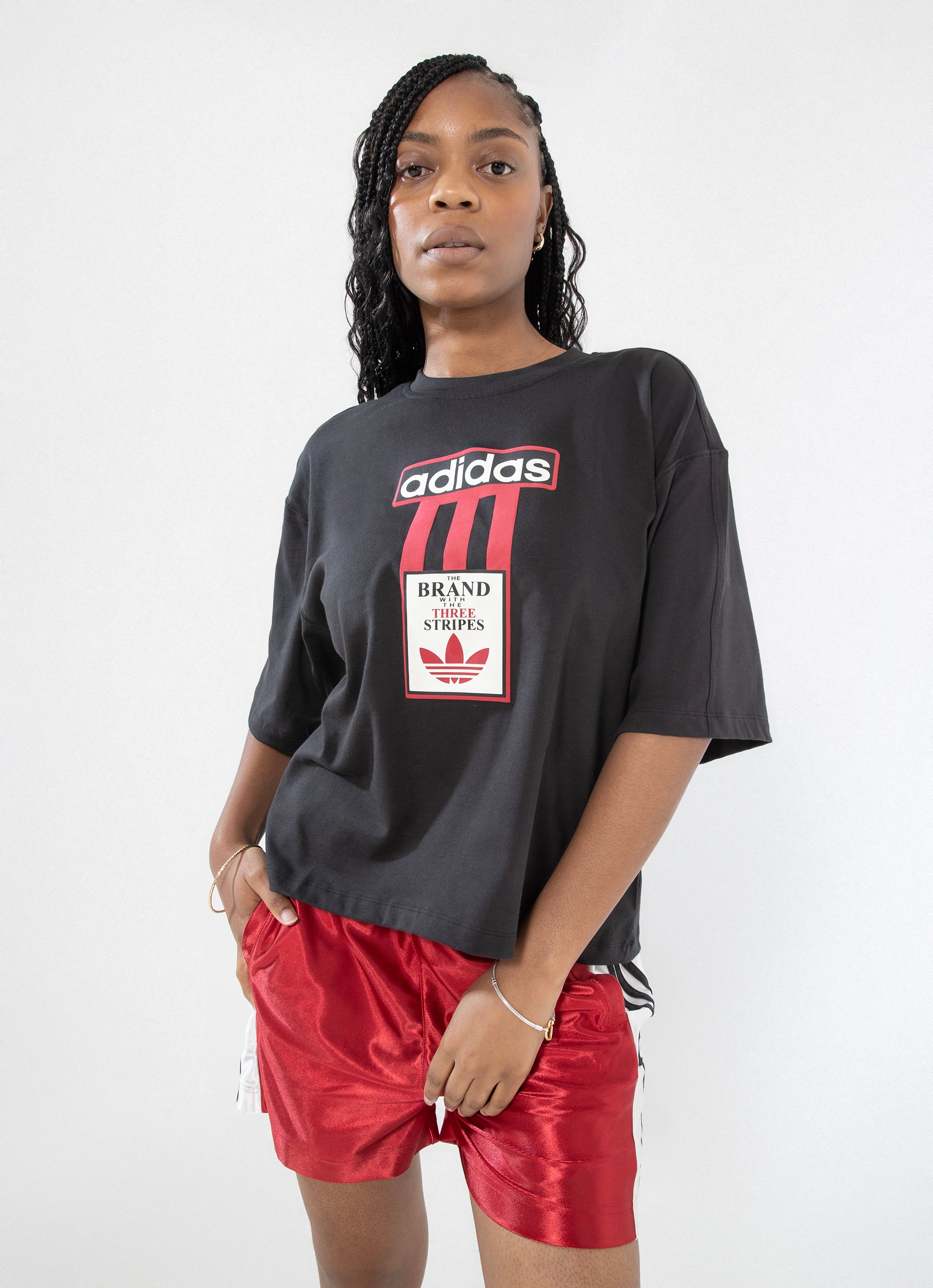 アディダス Adidas Originals 【 Adibreak Tee Ld99 Women 】 レディース Adidas Originals Adibreak Tee - Womens in Black | Red Rat