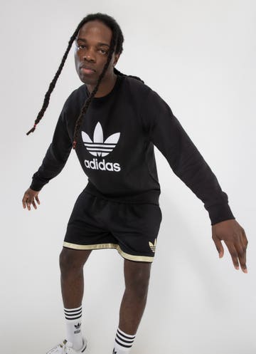 Adidas Originals Adicolor Classics Trefoil Crewneck Sweatshirt in Black