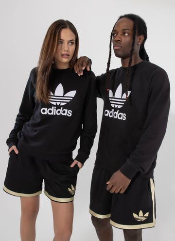 Adidas Originals Adicolor Classics Trefoil Crewneck Sweatshirt in Black