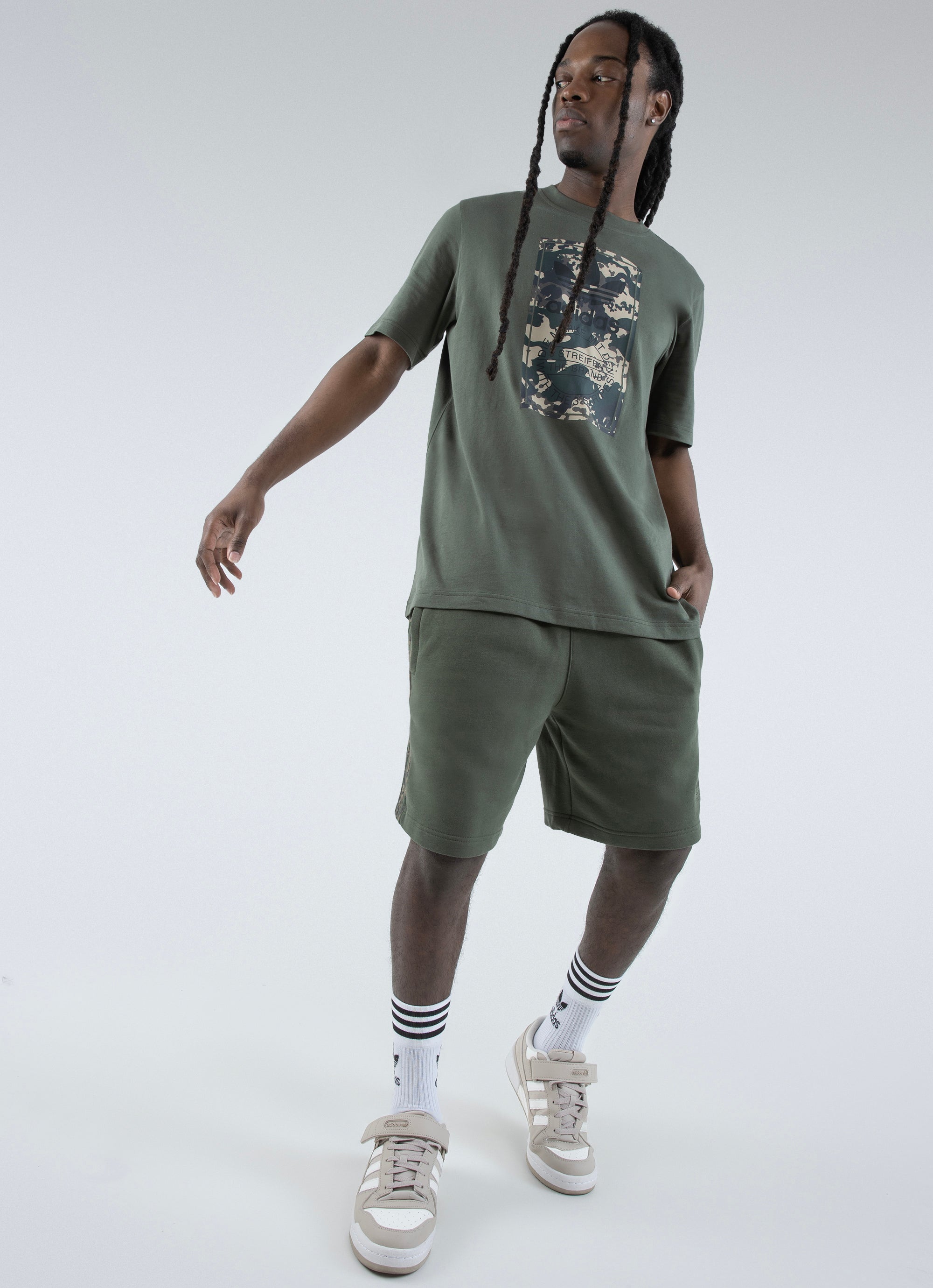 Adidas originals jersey clearance shorts in camo