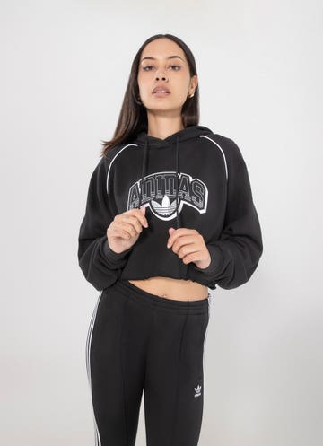 Adidas Originals Cs Crop Hoodie - Womens in Black
