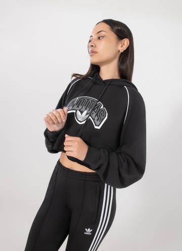 Adidas Originals Cs Crop Hoodie - Womens in Black