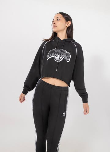 Adidas Originals Cs Crop Hoodie - Womens in Black