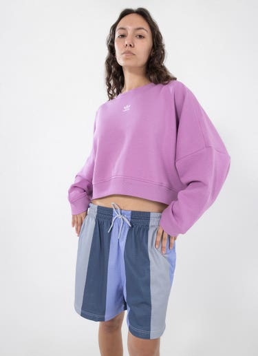 Adidas Originals Essential Crew Fleece Jacket - Womens in Purple