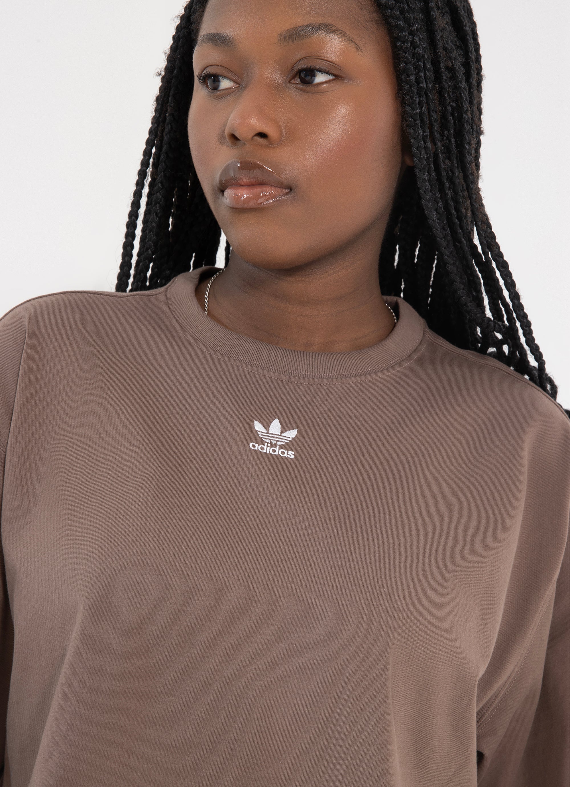 Adidas Originals Essentials Crop Top - Womens in Brown
