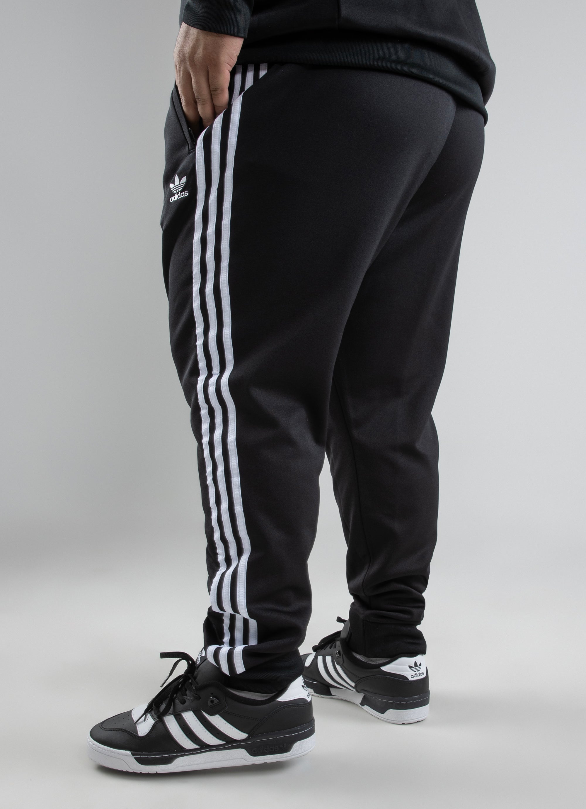 adidas Big and Tall Tricot Track Pants in Black for Men  Lyst