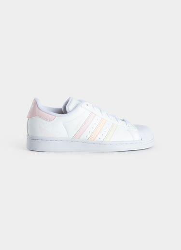 Adidas Originals Superstar J Shoes - Youth in White