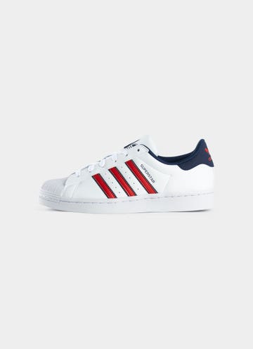 superstar white red night
