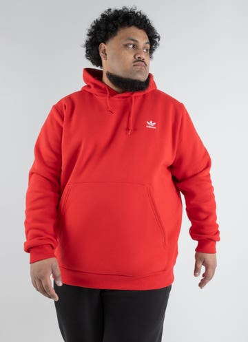 Adidas Originals Trefoil Essentials Hoodie - Big & Tall in Red | Red Rat