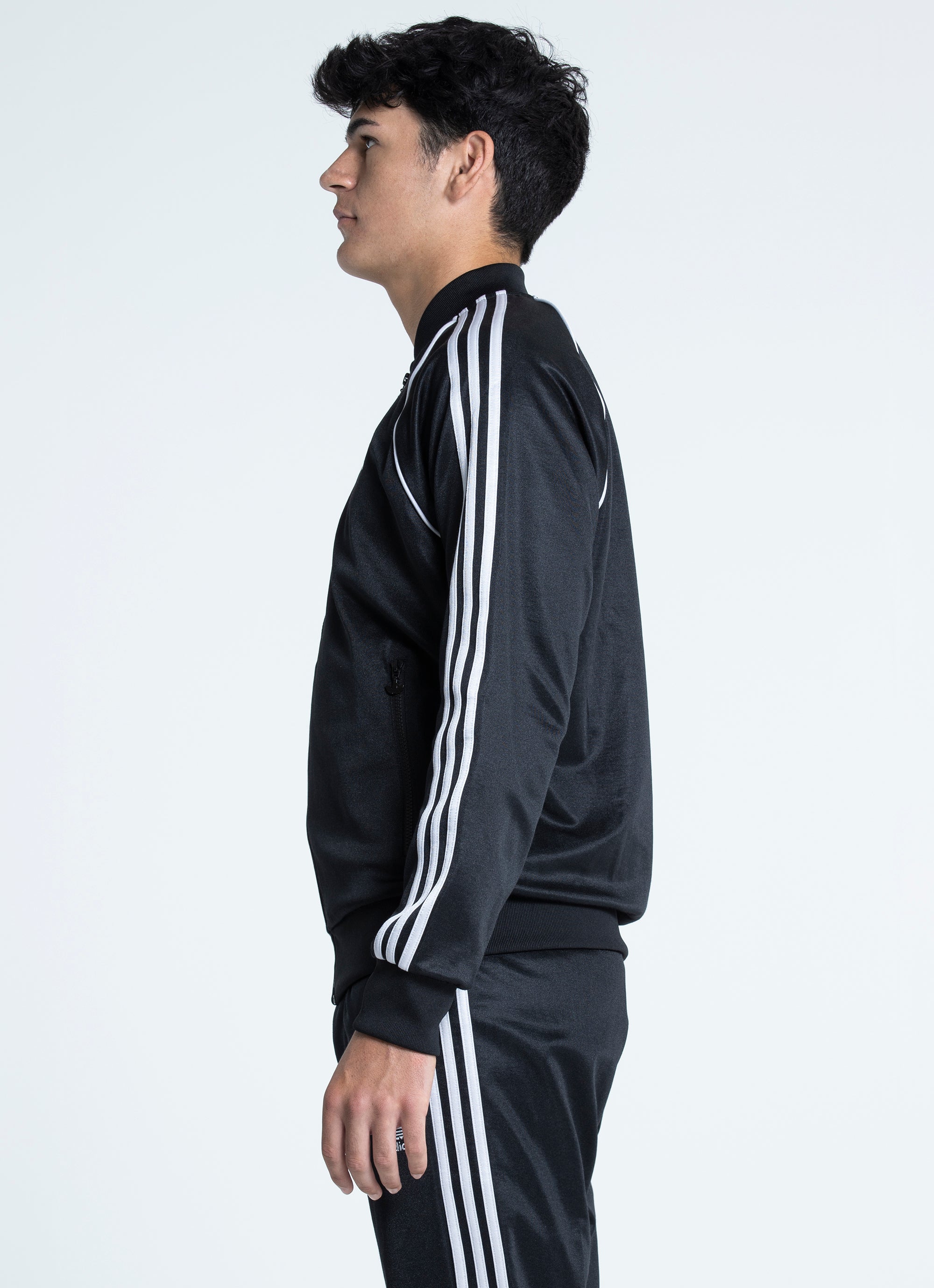 adidas superstar track top black