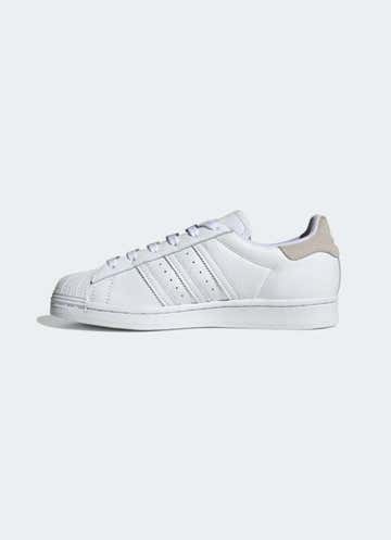 Adidas Superstar Shoe Womens in White | Red Rat