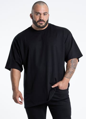 As Colour Heavy Tee -  Big & Tall in Black