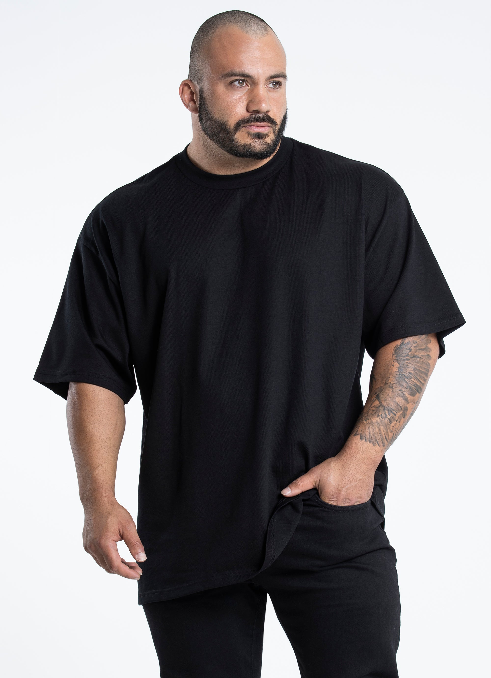 As Colour Heavy Tee -  Big & Tall in Black