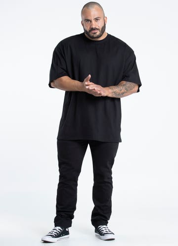 As Colour Heavy Tee -  Big & Tall in Black