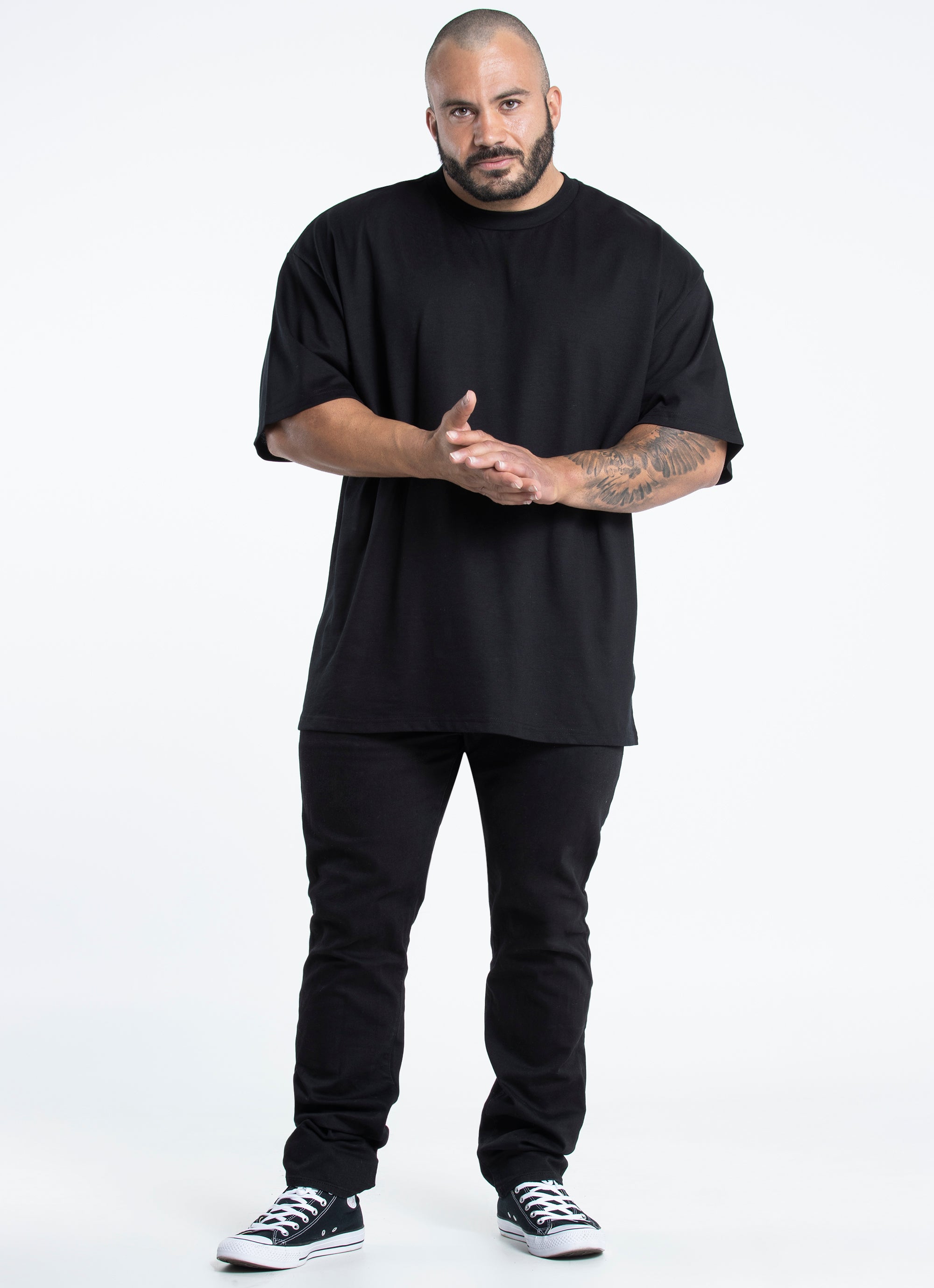 As Colour Heavy Tee -  Big & Tall in Black