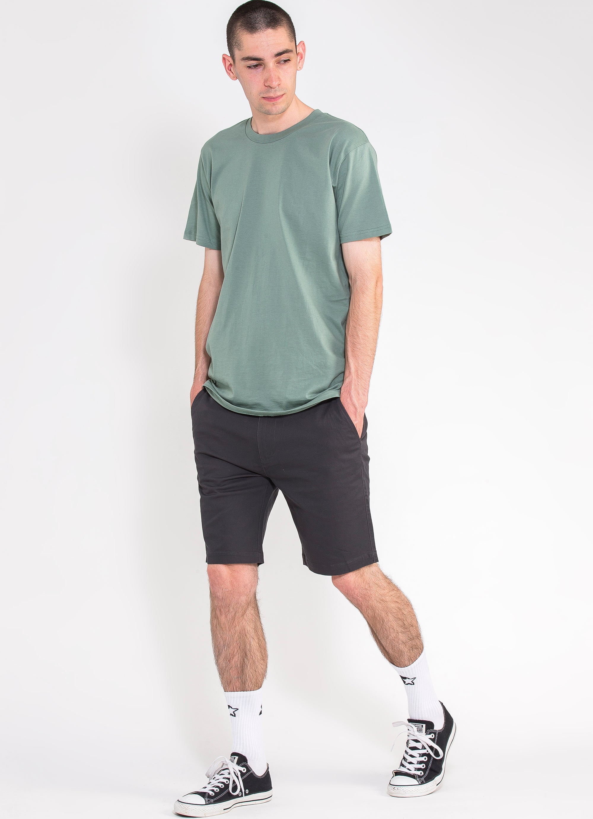 As Colour Plain Shorts in Grey