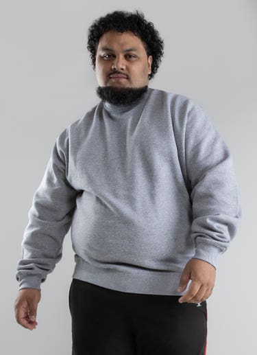 As Colour Relax Crew Big & Tall in Grey