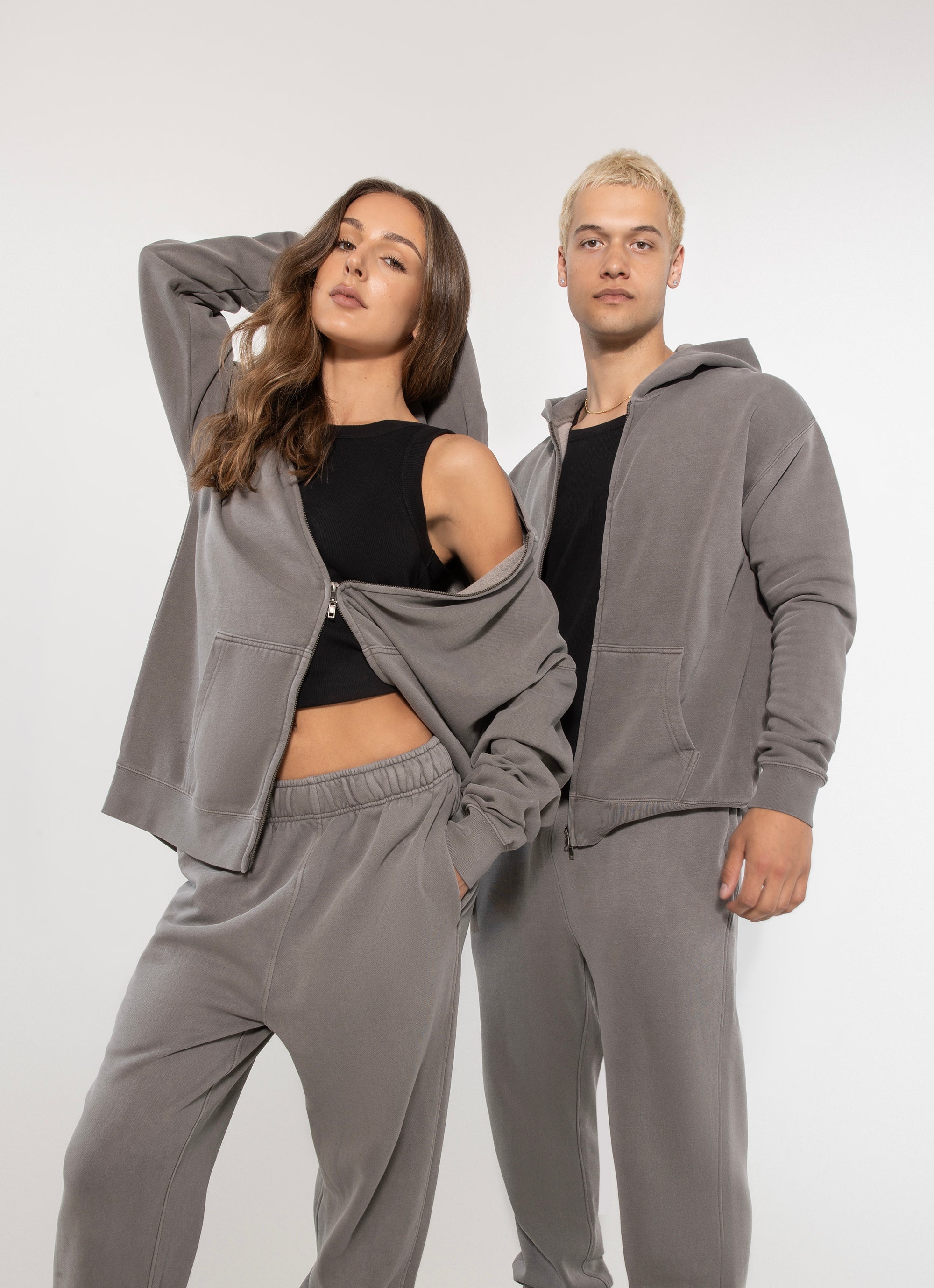 As Colour Relax Zip Hoodie in Grey | Red Rat