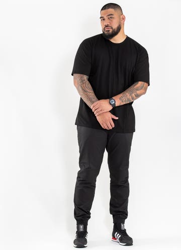 As Colour Staple Tee - Big & Tall in Black | Red Rat