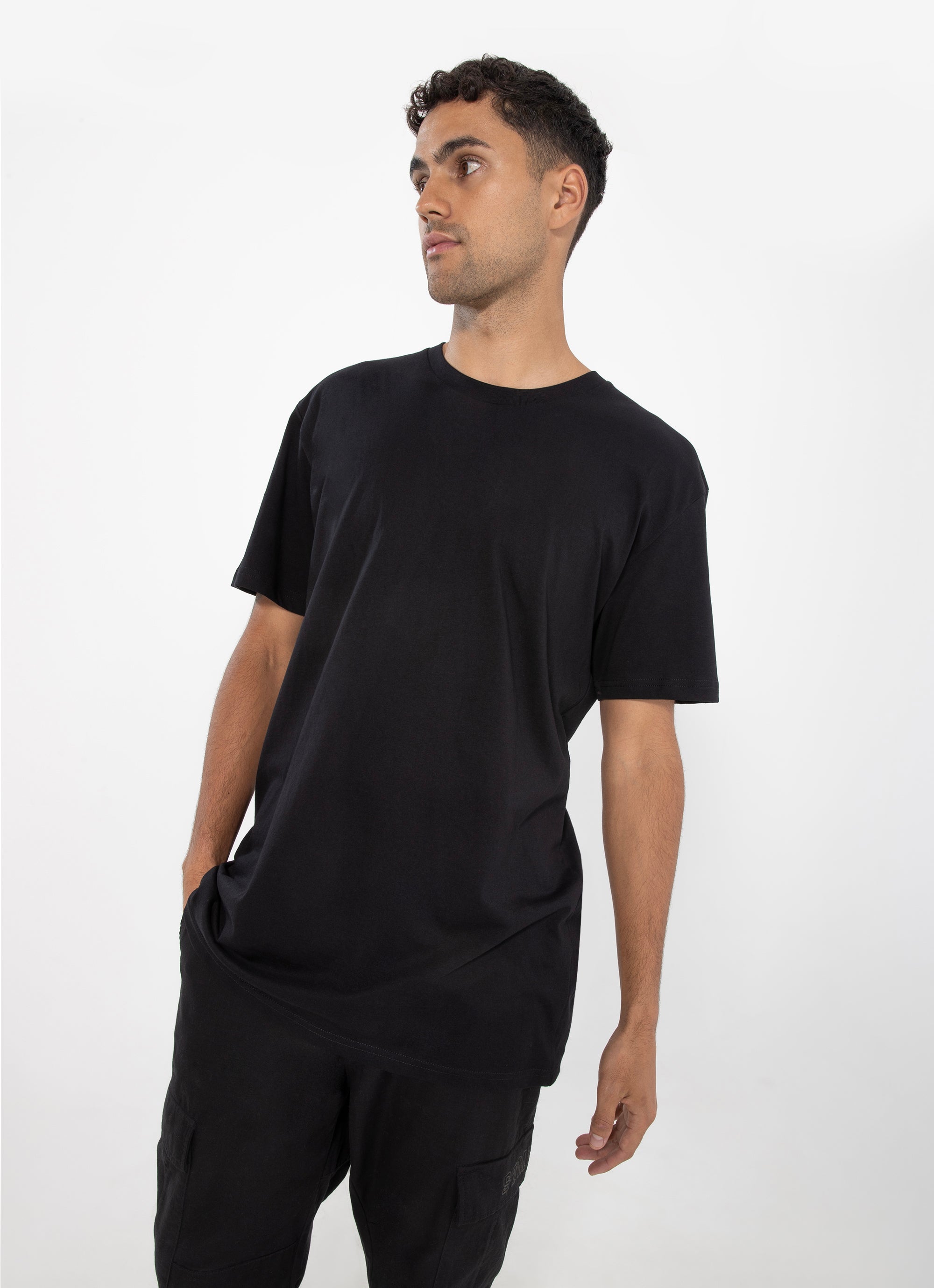 As Colour Staple Tee in Black