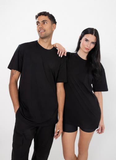 As Colour Staple Tee in Black