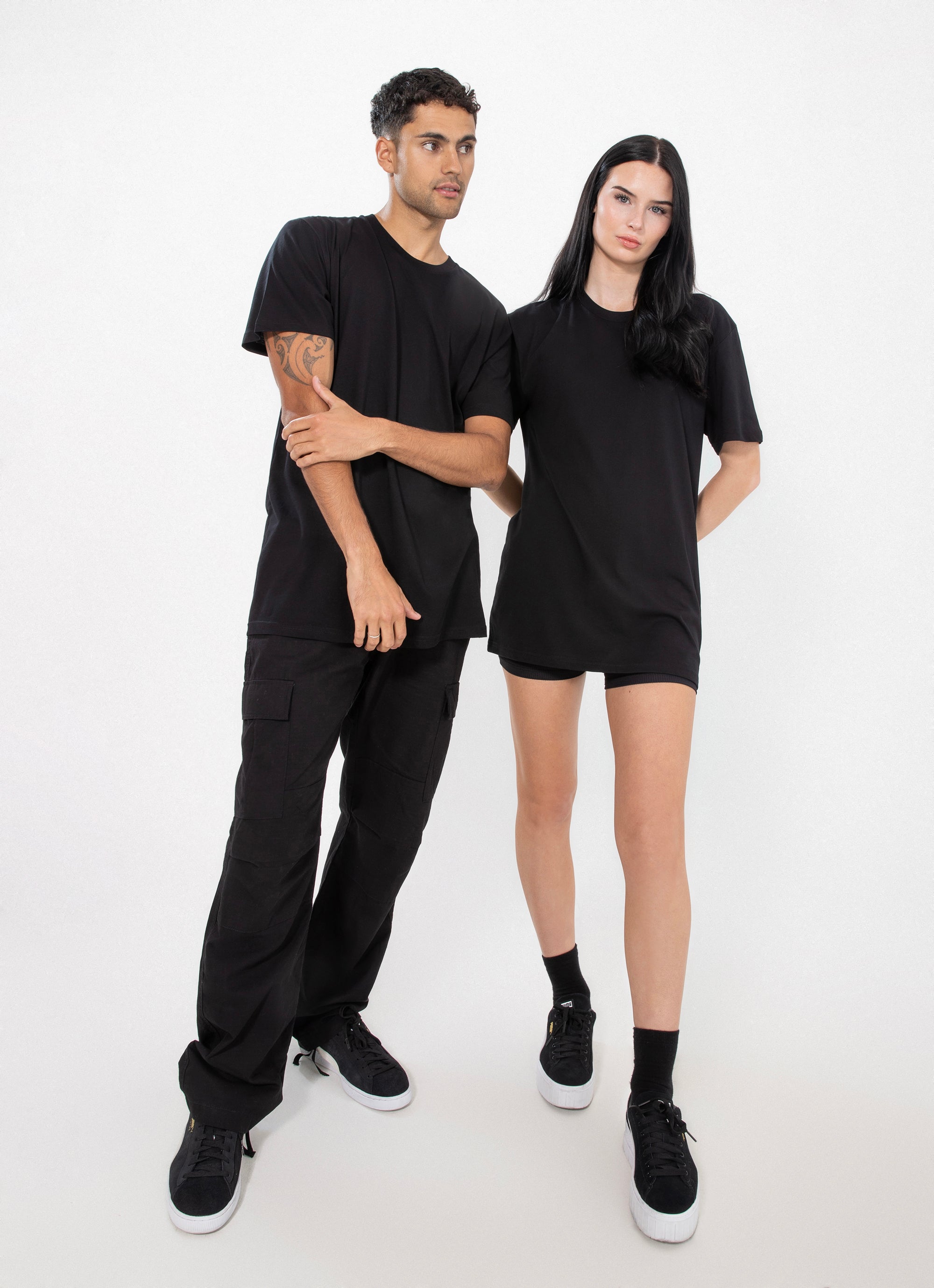 As Colour Staple Tee in Black