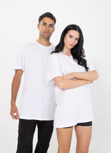 As Colour Staple Tee in White