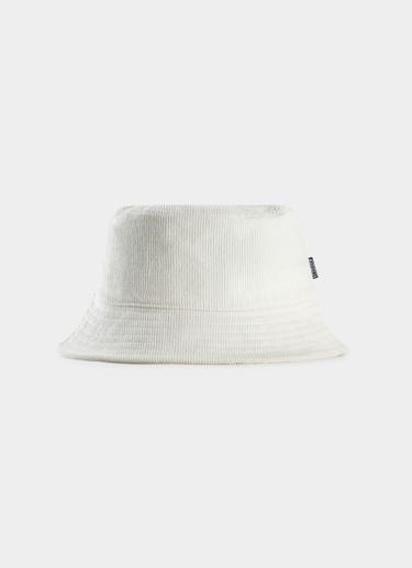 Barrio Corduroy Bucket Hat in White