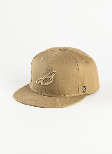 Barrio Logo Fitted Cap in Beige
