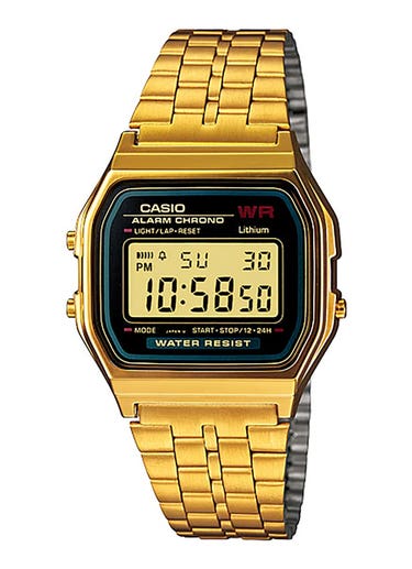 Casio A159wgea Classic Digital Watch in Gold
