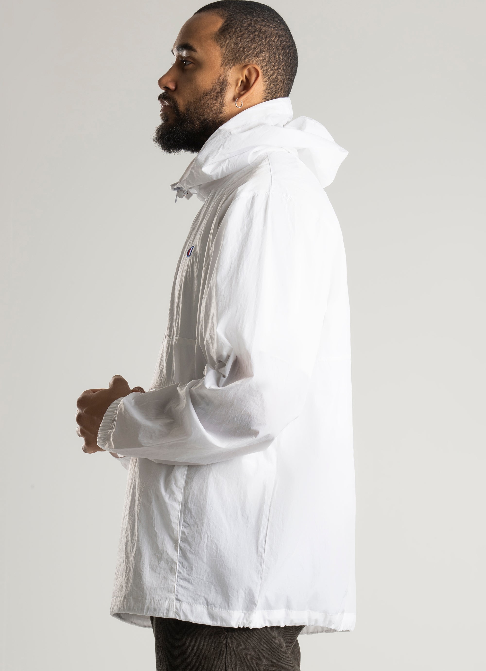champion packable anorak jacket white