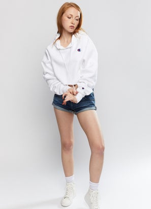 Champion Reverse Weave Cropped Cut-Off Hoodie
