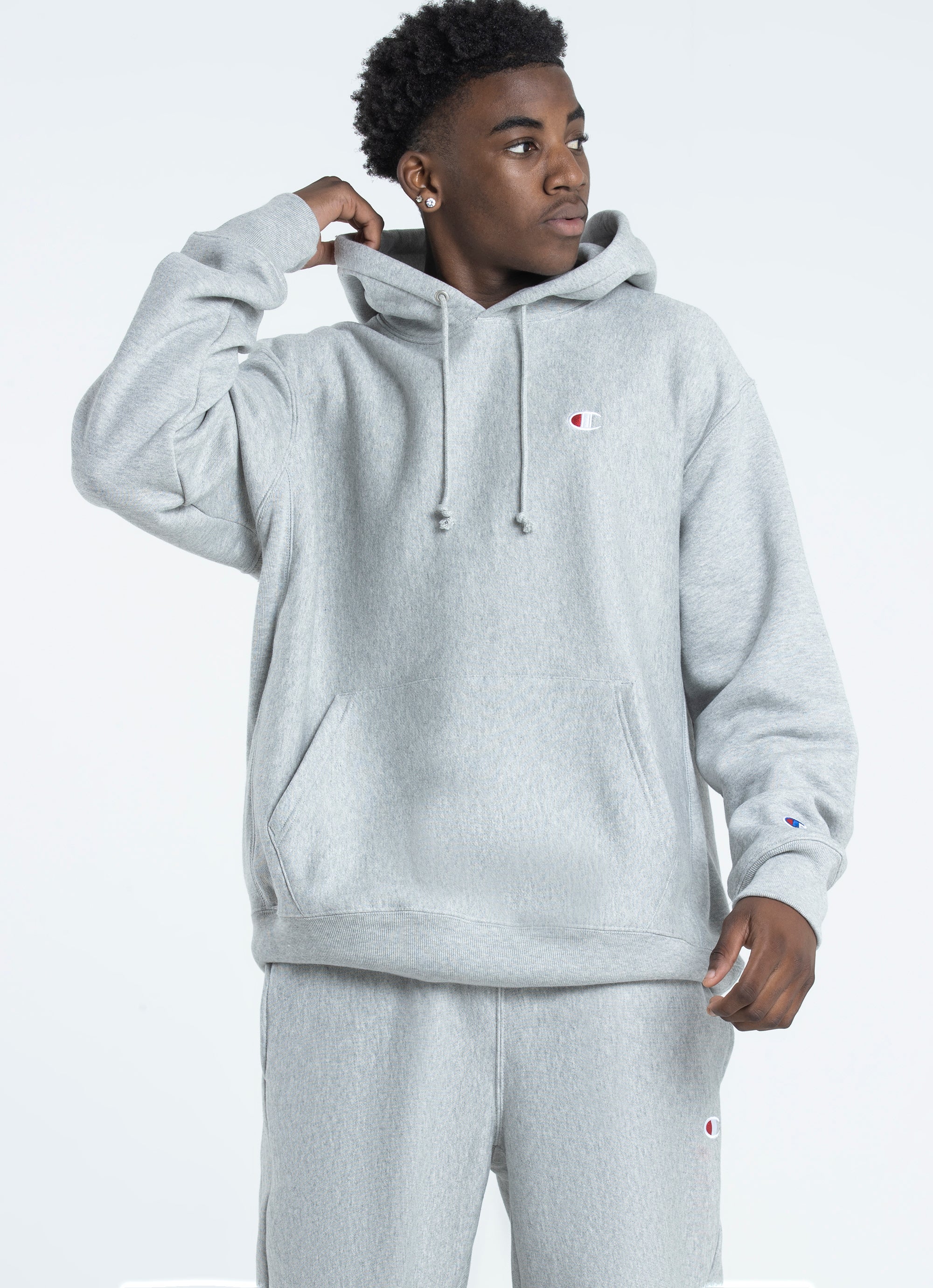 Champion Reverse Weave Hoodie in Grey 