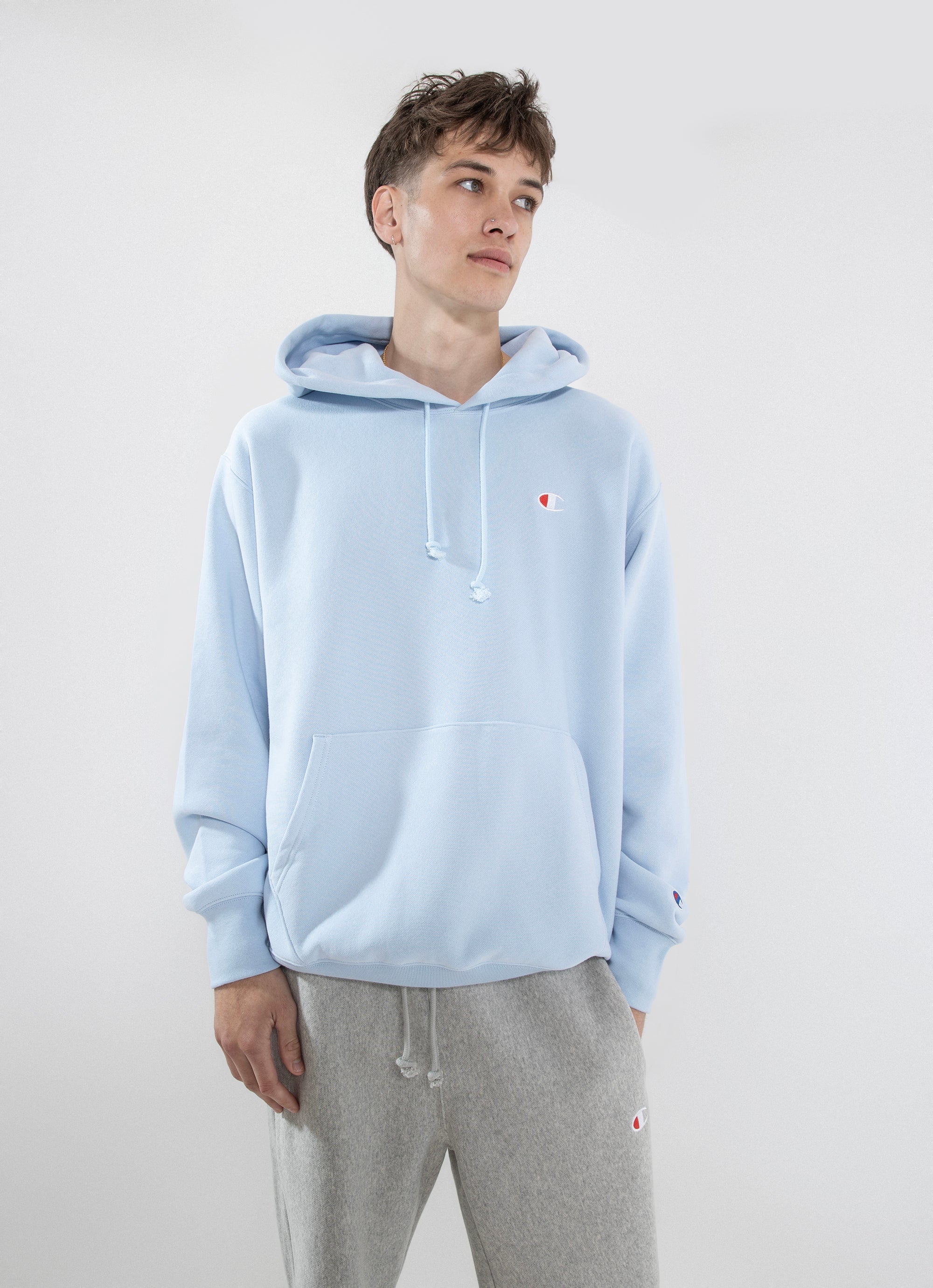 Champion Reverse Weave Hoodie in Blue