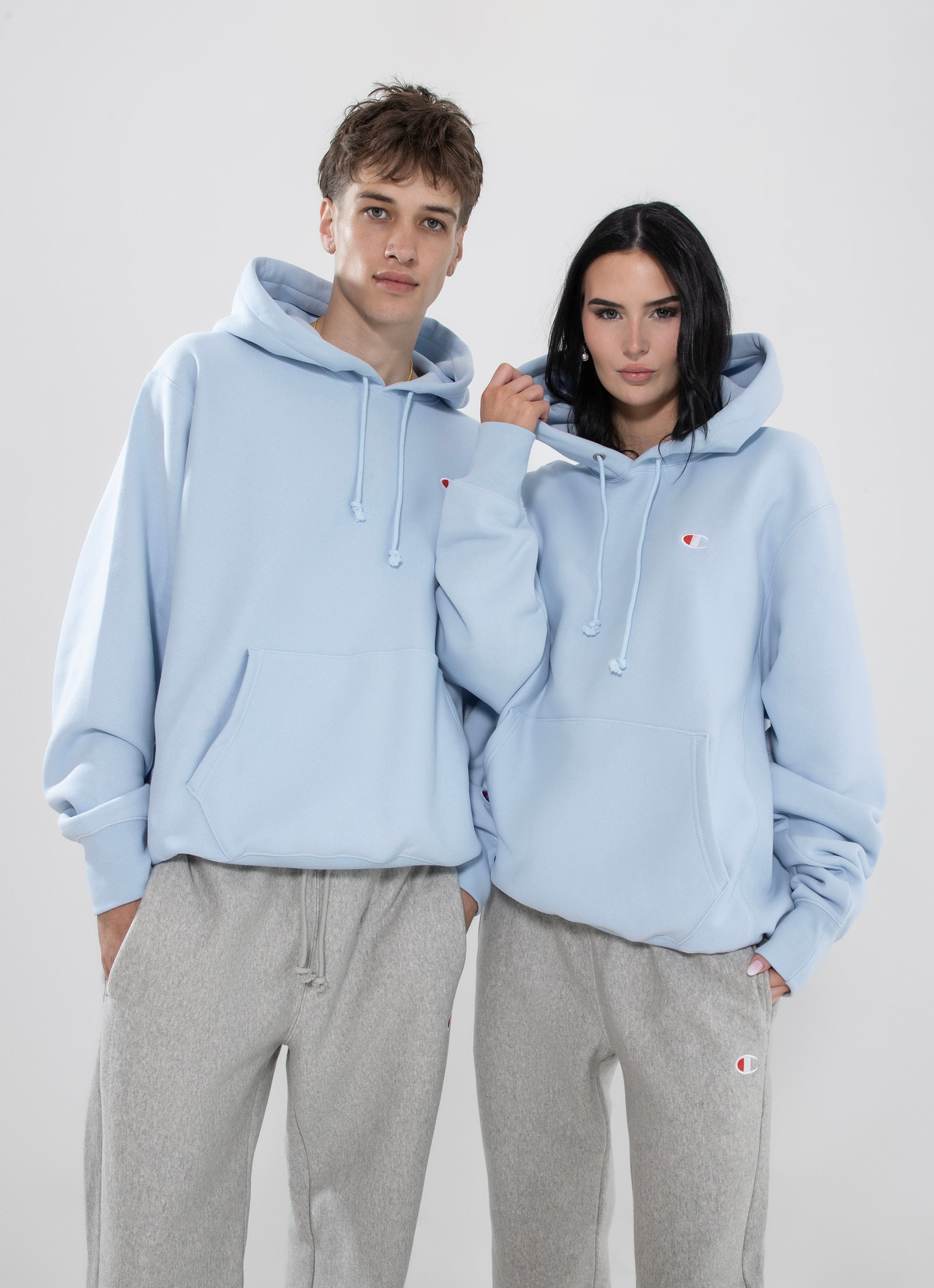 Champion Reverse Weave Hoodie in Blue