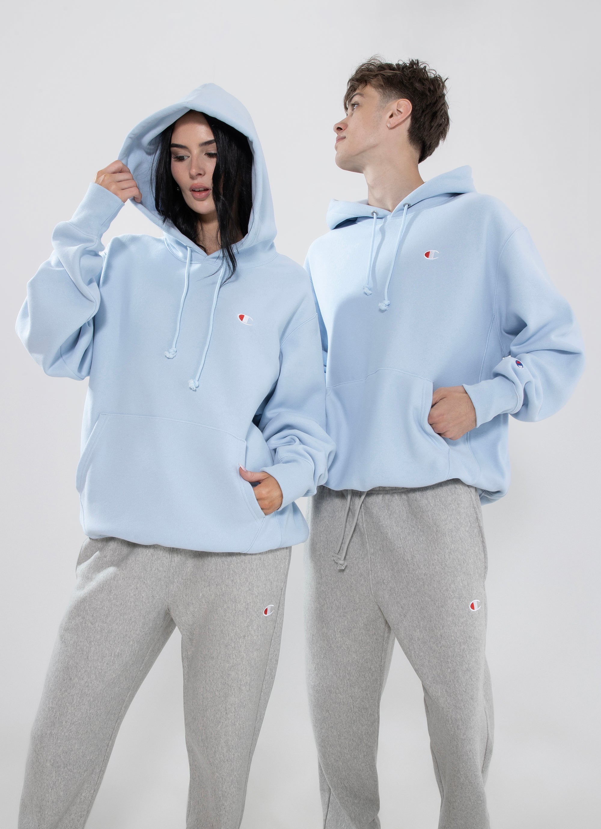 Champion Reverse Weave Hoodie in Blue