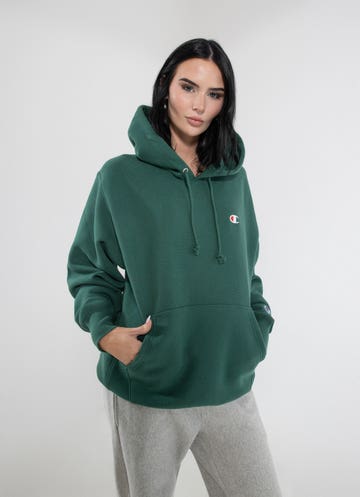 Champion Reverse Weave Hoodie in Green