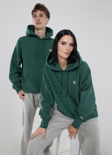 Champion Reverse Weave Hoodie in Green