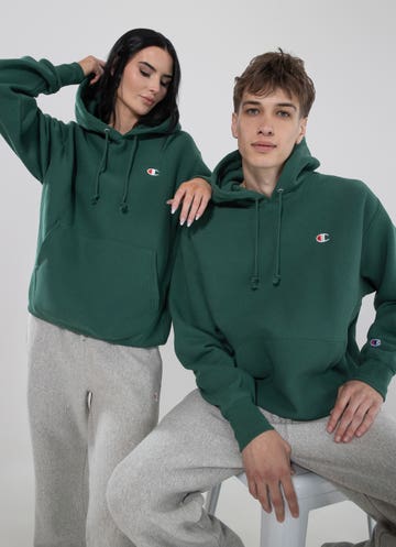 Champion Reverse Weave Hoodie in Green
