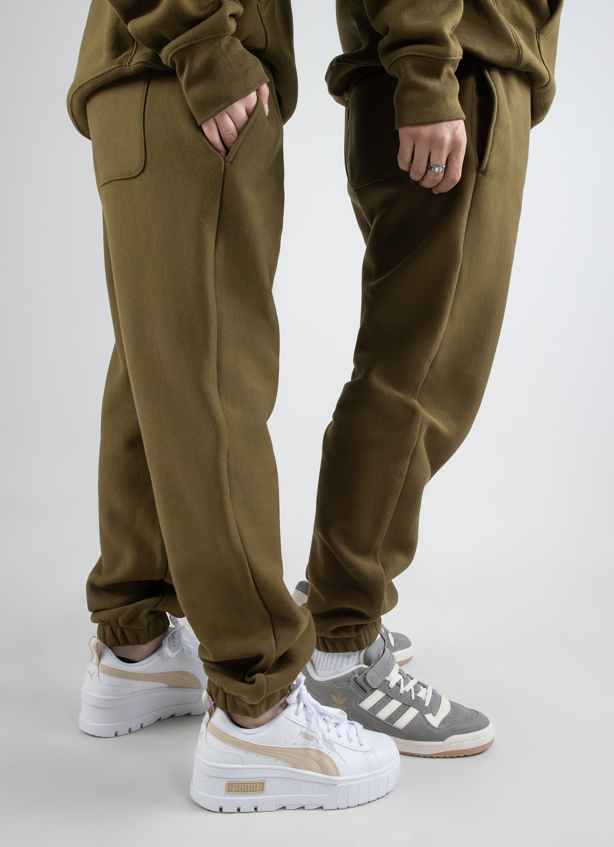 champion olive joggers