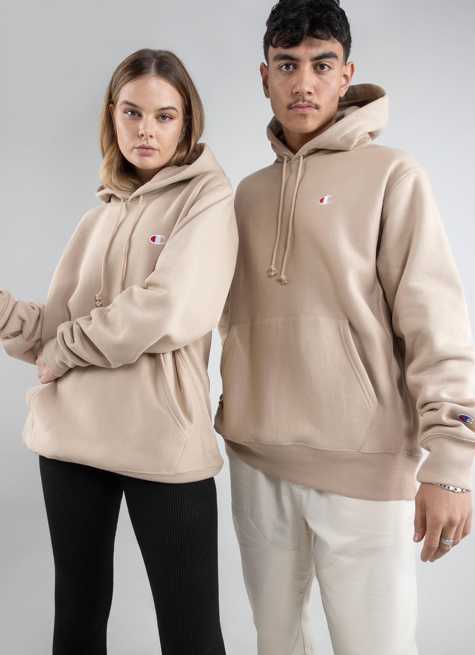 Champion Reverse Weave Hoodie in Brown | Red